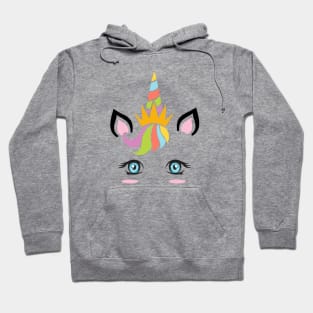 Unicorn Face Hoodie